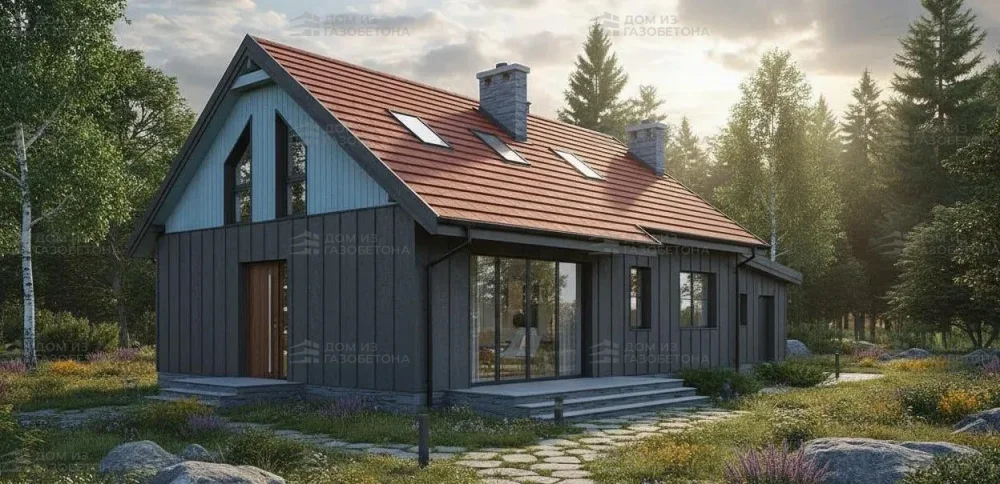 Проект Двухэтажный дом 13 на 9, 138 м2