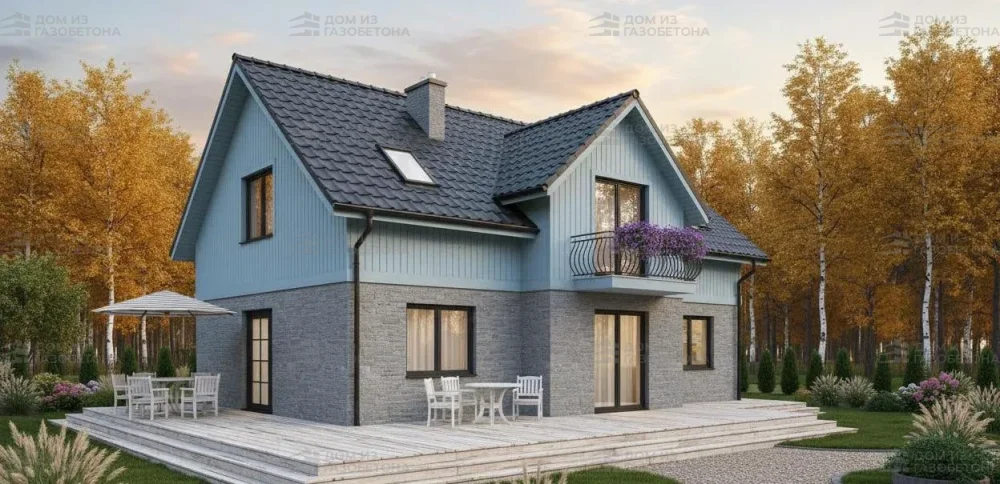 Проект Двухэтажный дом 11 на 11, 170 м2