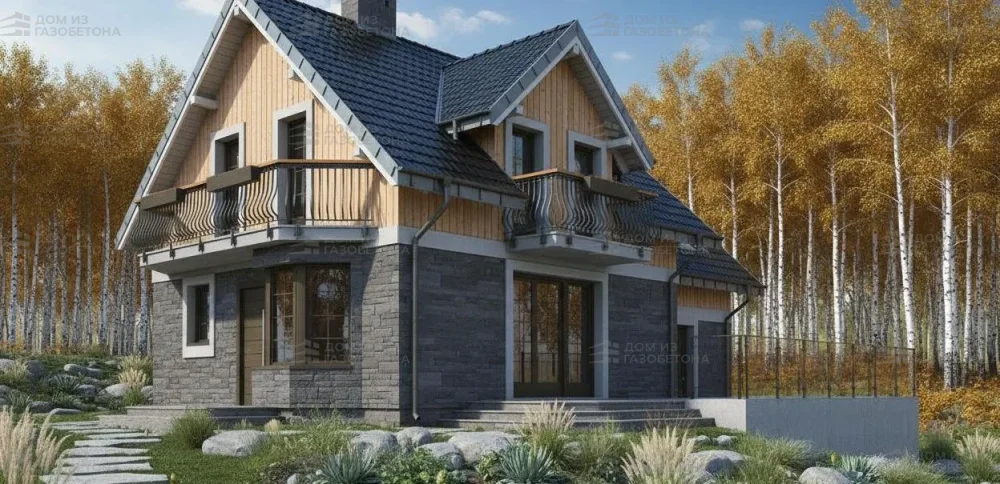 Проект Двухэтажный дом 13 на 8, 132 м2