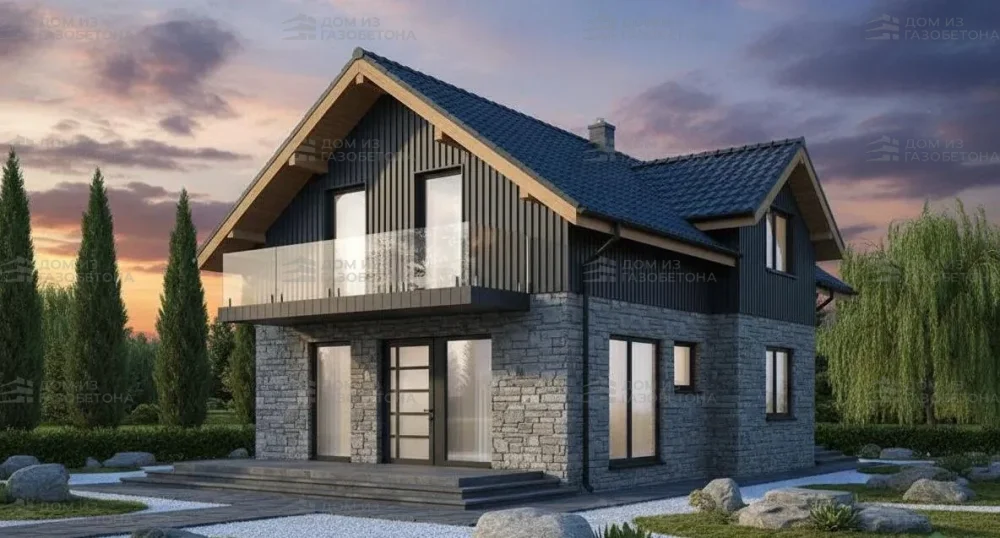 Проект Двухэтажный дом 13 на 14, 178 м2