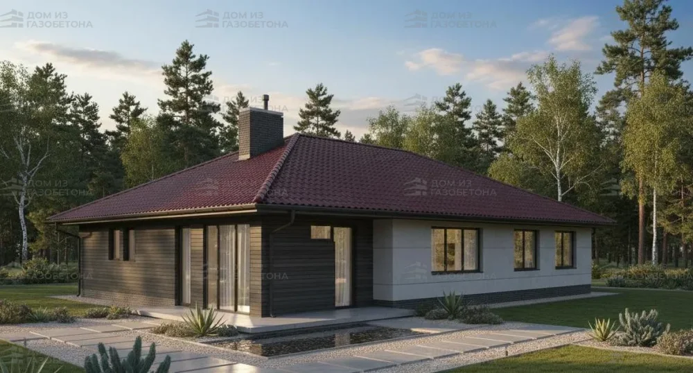 Проект Одноэтажный дом 16 на 13, 147 м2