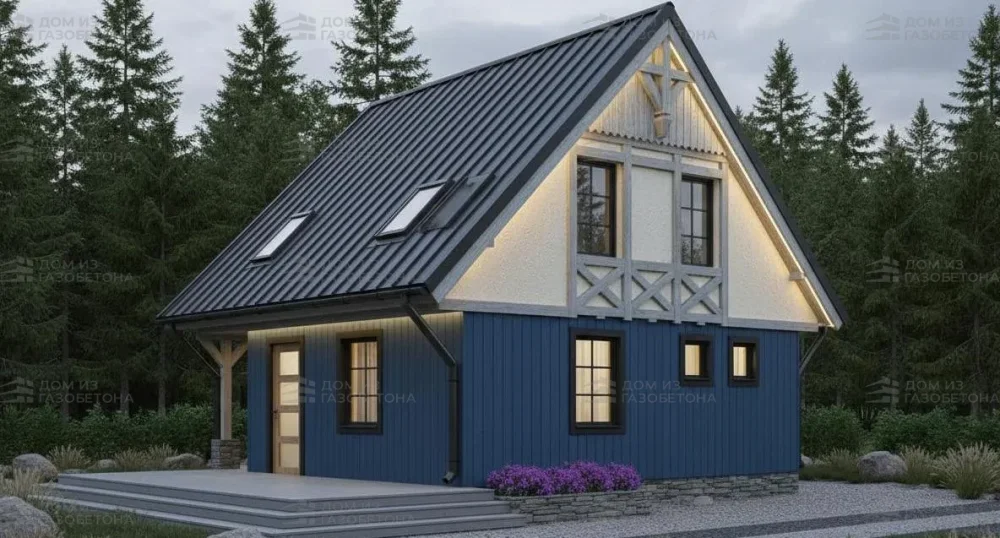 Проект Двухэтажный дом 7 на 6, 66 м2