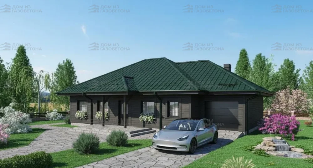 Проект Одноэтажный дом 15 на 10, 120 м2