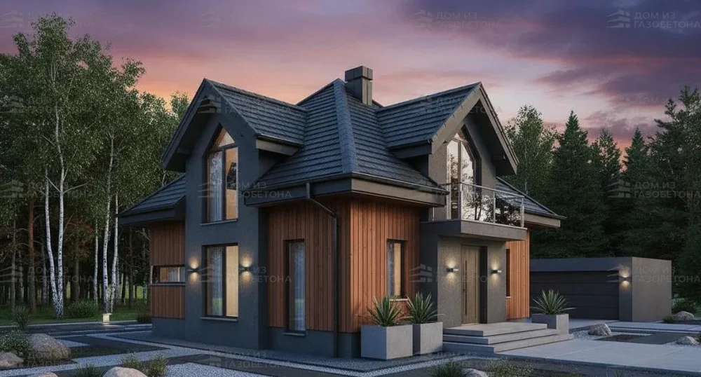 Проект Двухэтажный дом 16 на 11, 176 м2