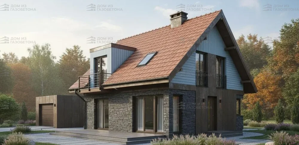 Проект Двухэтажный дом 10 на 11, 124 м2