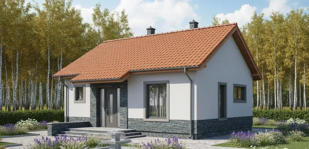 Проект Одноэтажный дом 9 на 9, 64 м2