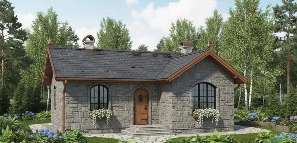 Проект Одноэтажный дом 10 на 10, 60 м2